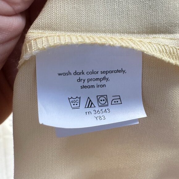 Van Heusen Lux Sateen No Iron Dress Shirt Men's 16 32/33 L/S Butter Yellow NWT - Picture 7 of 10